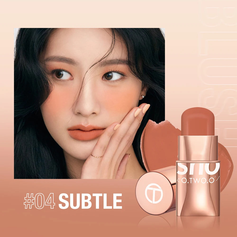 All-in-one beauty magic! O.TWO.O 3-in-1 Lipstick Blush Stick – Eyes, Cheeks, Lips – Waterproof & Buildable!