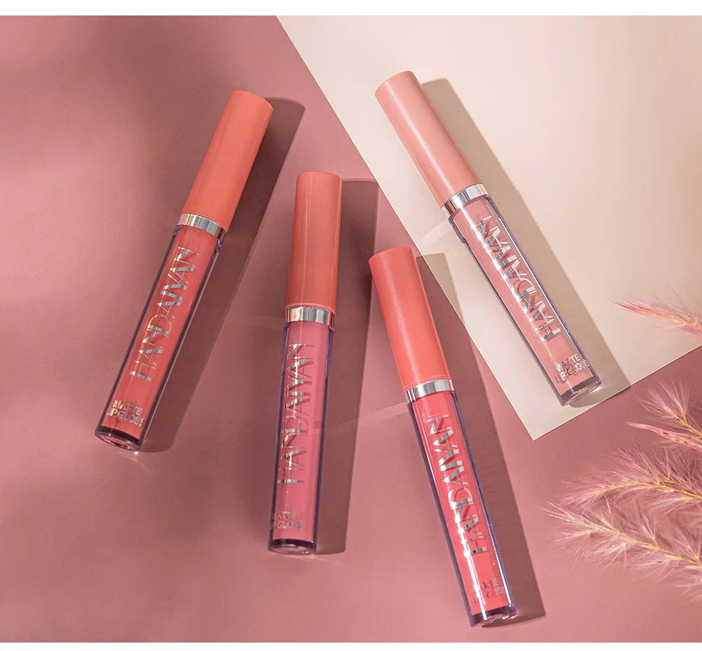 Perfect pout, all day long! π HANDAIYAN 6Pcs Liquid Velvet Matte Lip Gloss β Long-Lasting, Waterproof, and Gorgeous!"