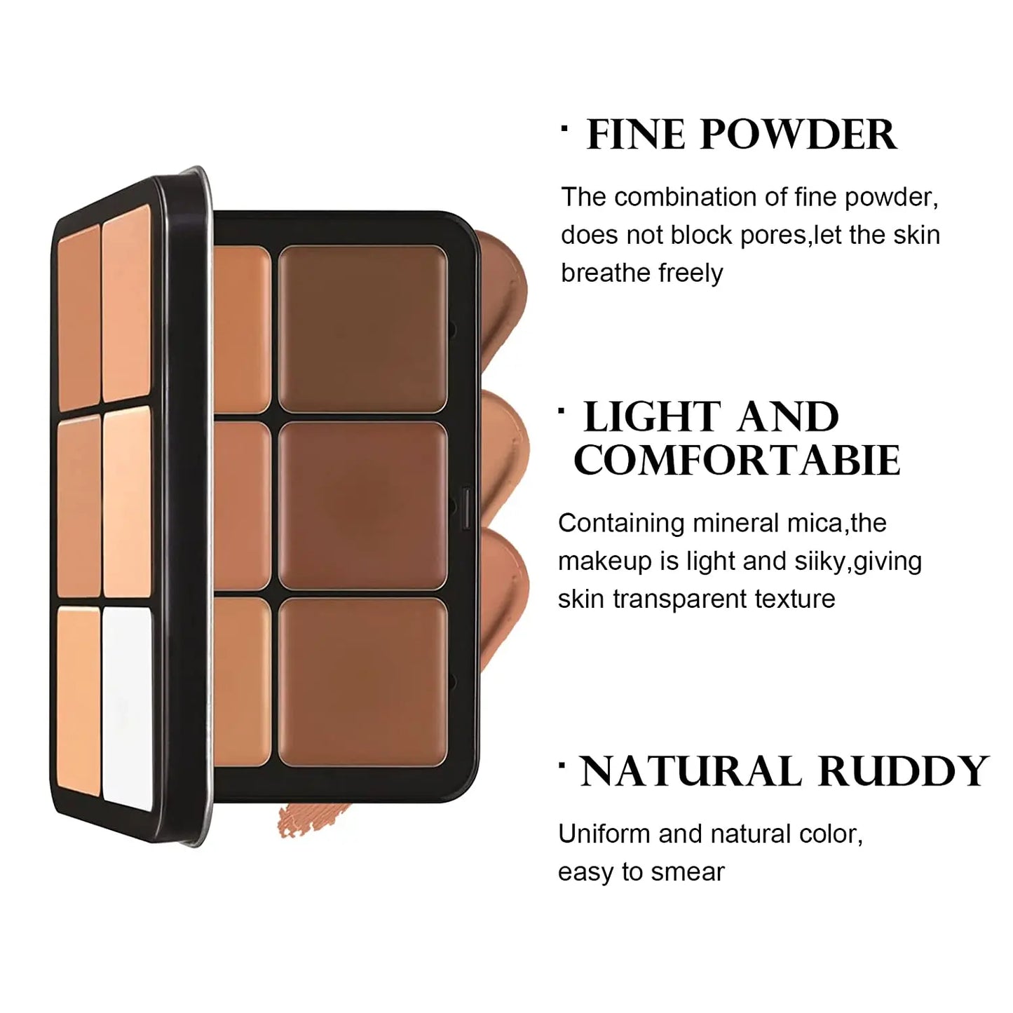 Glow all day! ✨ 12 & 16-Color Creamy Blush Palette – Matte, Long-Lasting, All-in-One Beauty!"