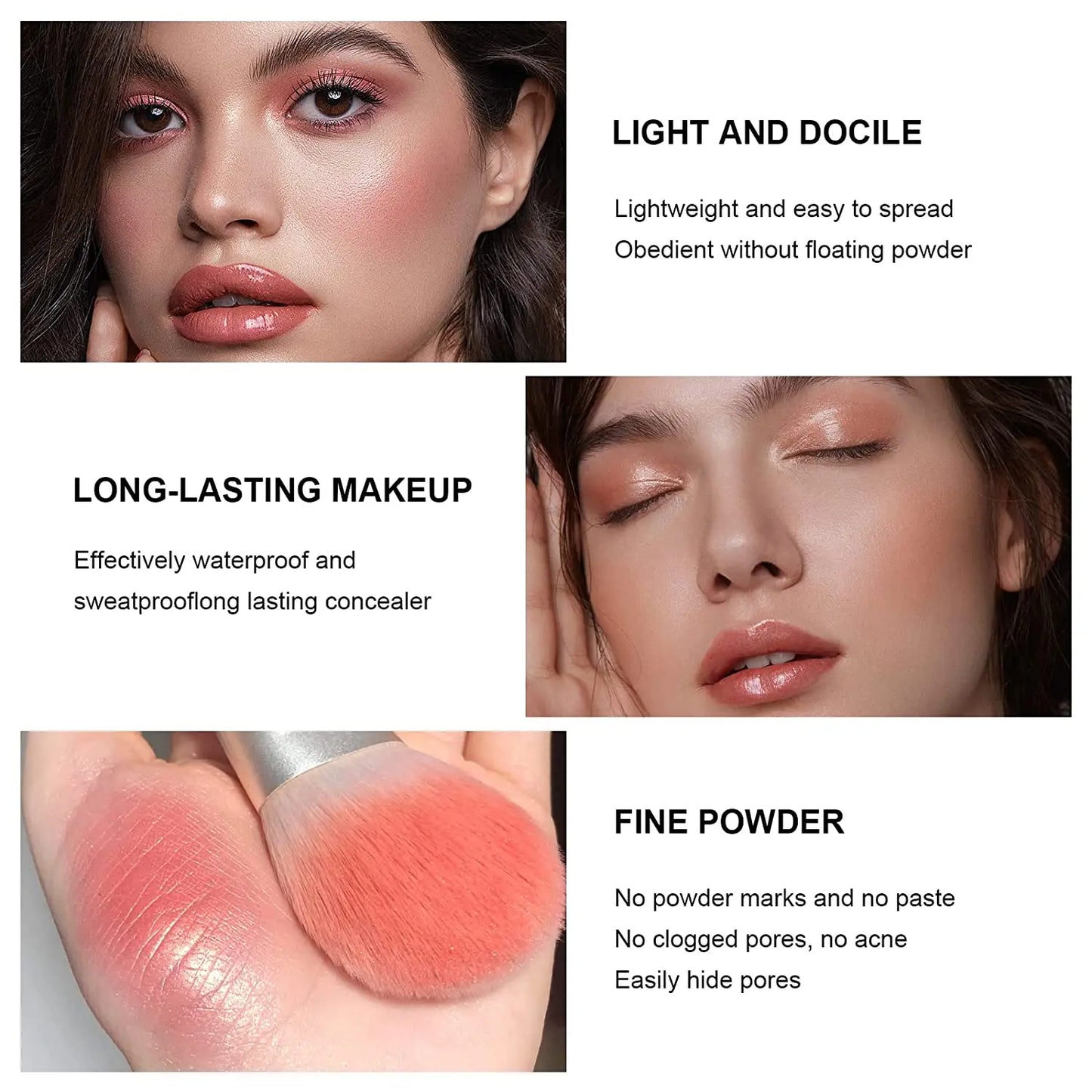 Glow all day! ✨ 12 & 16-Color Creamy Blush Palette – Matte, Long-Lasting, All-in-One Beauty!"