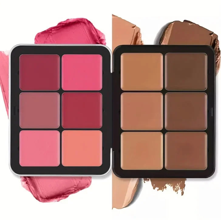 Glow with every swipe! ✨ 16-Color Creamy Blush Palette – Matte, Long-Lasting, All-in-One Beauty!