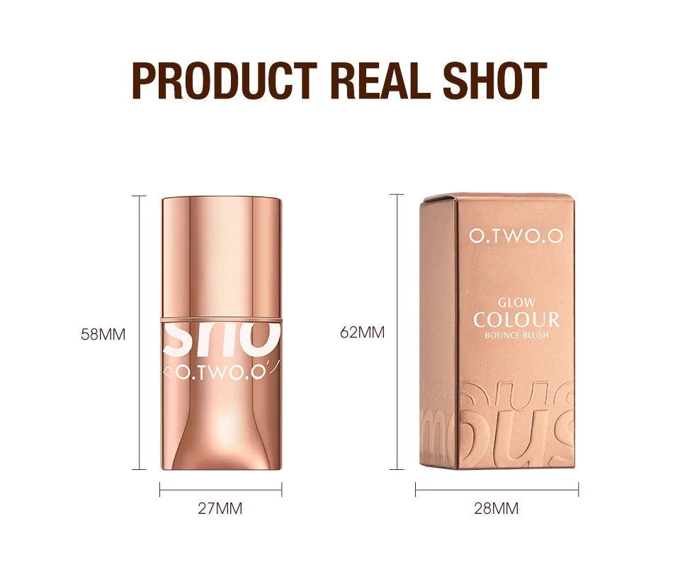 All-in-one beauty magic!  O.TWO.O 3-in-1 Lipstick Blush Stick – Eyes, Cheeks, Lips – Waterproof & Buildable!